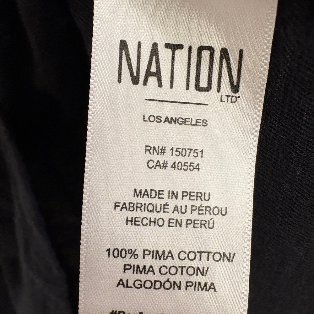 NATION LTD Tamira Elizabethan Long Sleeve Tee – Size S – Black - Picture 8 of 13